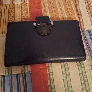 Tannery West Women's Black Leather Wallet Tri-fold